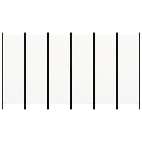 Kamerscherm met 6 panelen 300x180 cm wit  3