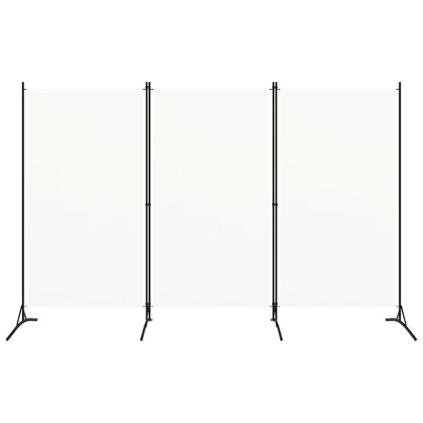 Kamerscherm met 3 panelen 260x180 cm stof wit 2