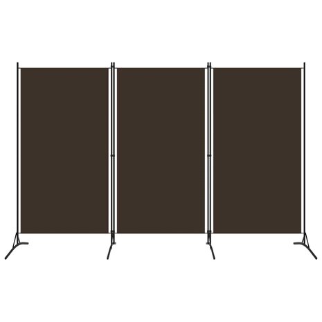Kamerscherm met 3 panelen 260x180 cm bruin 1