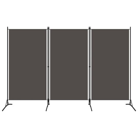Kamerscherm met 3 panelen 260x180 cm antraciet  1