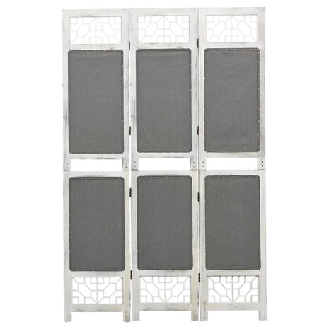 Kamerscherm met 3 panelen 105x165 cm stof grijs 1
