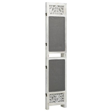 Kamerscherm met 3 panelen 105x165 cm stof grijs 3