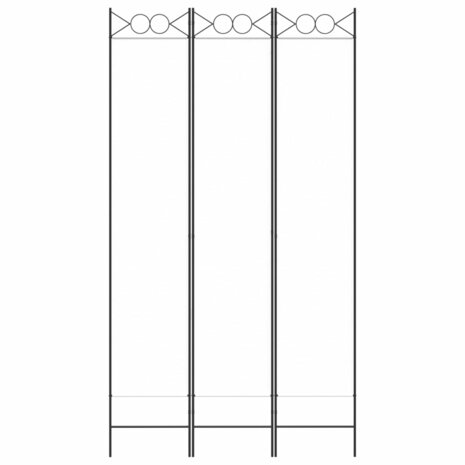 Kamerscherm met 3 panelen 120x220 cm stof wit 3