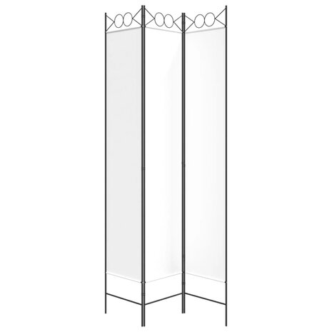 Kamerscherm met 3 panelen 120x220 cm stof wit 4