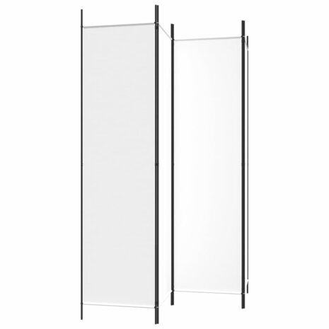 Kamerscherm met 4 panelen 200x200 cm stof wit 5