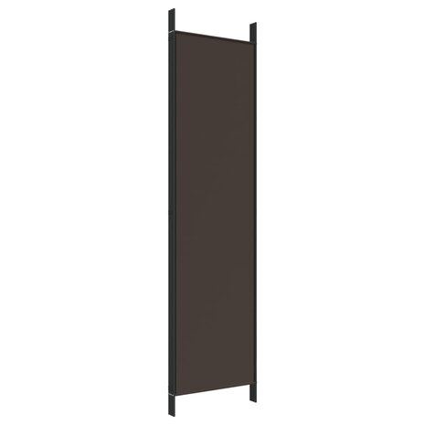Kamerscherm met 4 panelen 200x200 cm stof bruin 6