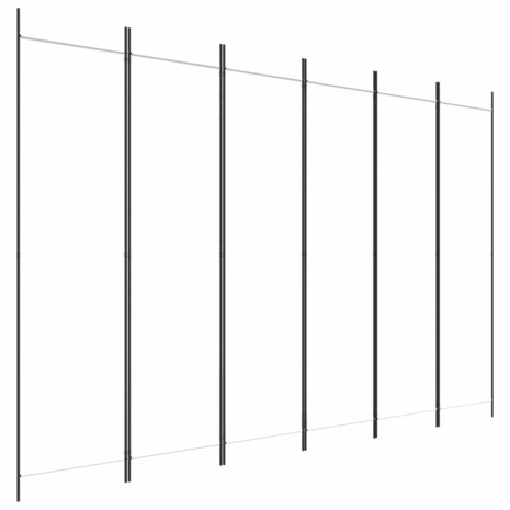 Kamerscherm met 6 panelen 300x200 cm stof wit 2