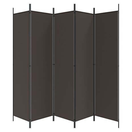 Kamerscherm met 6 panelen 300x200 cm stof bruin 4