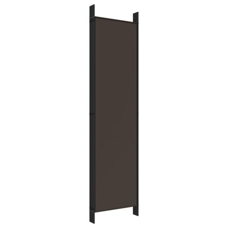 Kamerscherm met 6 panelen 300x200 cm stof bruin 6