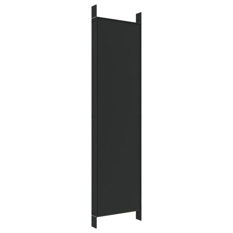 Kamerscherm met 6 panelen 300x200 cm stof zwart 6