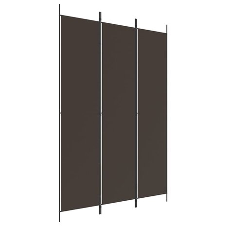 Kamerscherm met 3 panelen 150x220 cm stof bruin 2