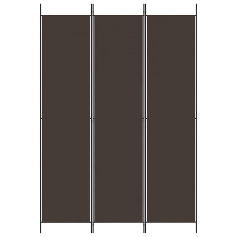 Kamerscherm met 3 panelen 150x220 cm stof bruin 3