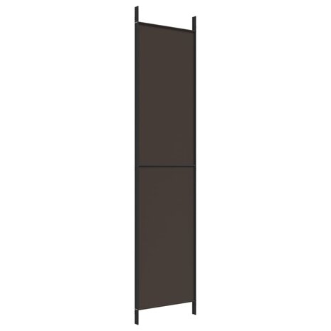 Kamerscherm met 3 panelen 150x220 cm stof bruin 6