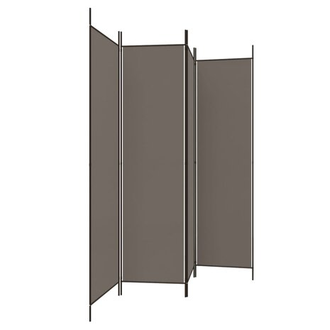  Kamerscherm met 4 panelen 200x220 cm stof antracietkleurig 4