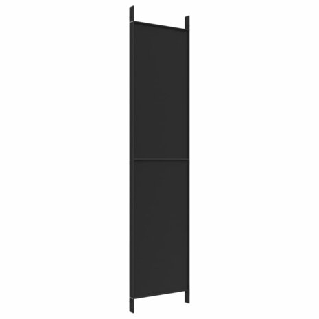 Kamerscherm met 4 panelen 200x220 cm stof zwart 6