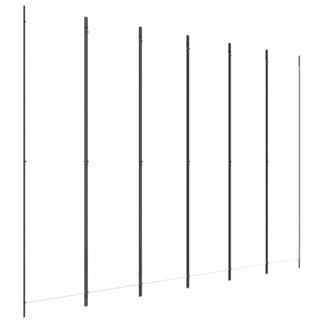 Kamerscherm met 6 panelen 300x220 cm stof wit 2