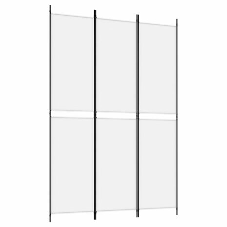 Kamerscherm met 3 panelen 150x220 cm stof wit 2
