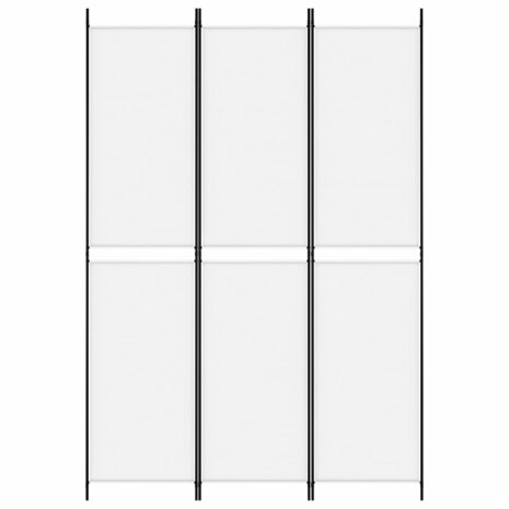 Kamerscherm met 3 panelen 150x220 cm stof wit 3