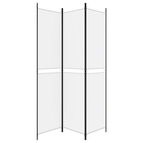 Kamerscherm met 3 panelen 150x220 cm stof wit 4