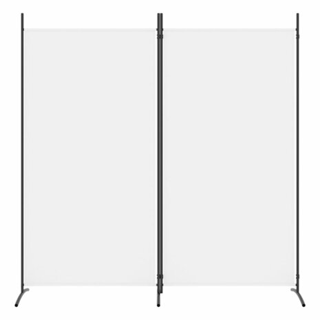  Kamerscherm met 2 panelen 175x180 cm stof wit 3