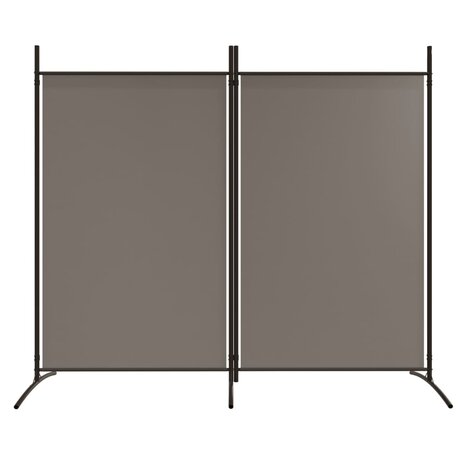 Kamerscherm met 2 panelen 175x180 cm stof antracietkleurig 3