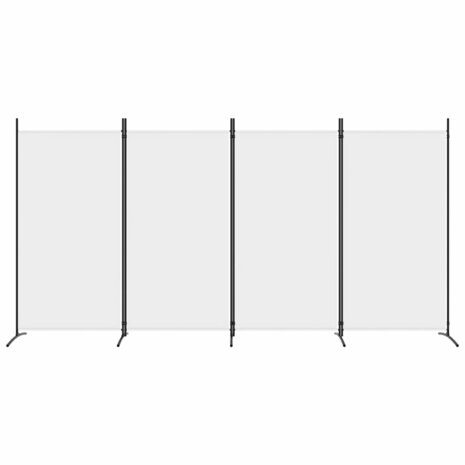 Kamerscherm met 4 panelen 346x180 cm stof wit 3