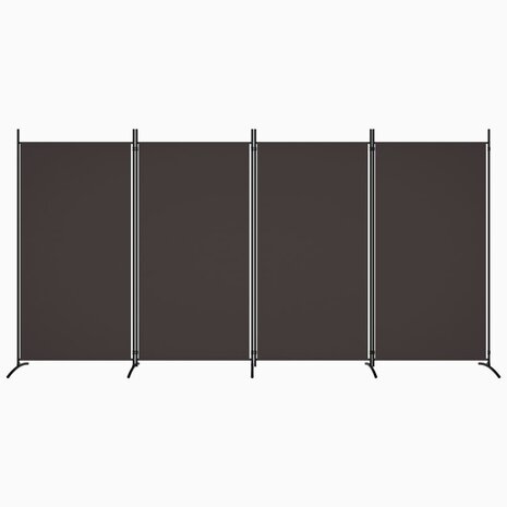 Kamerscherm met 4 panelen 346x180 cm stof bruin 3