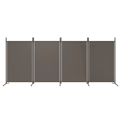 Kamerscherm met 4 panelen 346x180 cm stof antracietkleurig 3