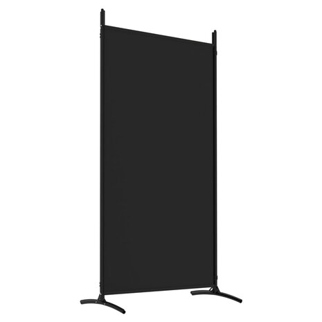 Kamerscherm met 4 panelen 346x180 cm stof zwart 6