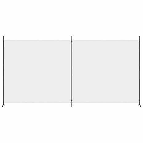 Kamerscherm met 2 panelen 348x180 cm stof wit 3