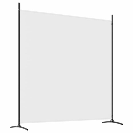 Kamerscherm met 2 panelen 348x180 cm stof wit 6