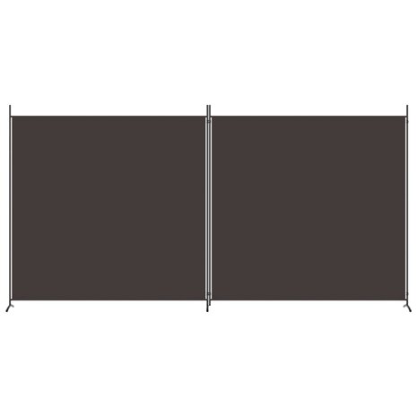  Kamerscherm met 2 panelen 348x180 cm stof bruin 3
