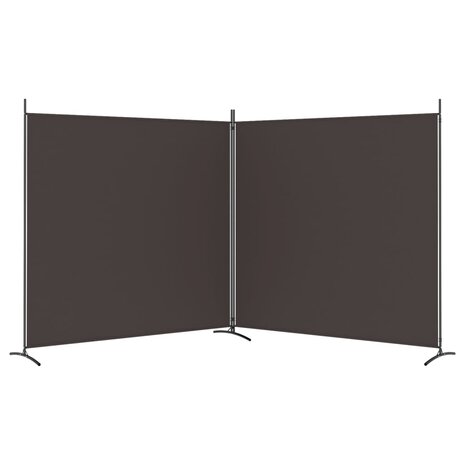  Kamerscherm met 2 panelen 348x180 cm stof bruin 4