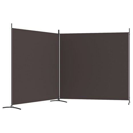 Kamerscherm met 2 panelen 348x180 cm stof bruin 5