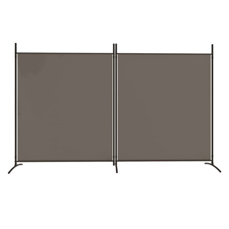 Kamerscherm met 2 panelen 346x180 cm stof antracietkleurig 3