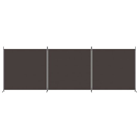 Kamerscherm met 3 panelen 525x180 cm stof bruin 3