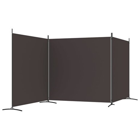 Kamerscherm met 3 panelen 525x180 cm stof bruin 5