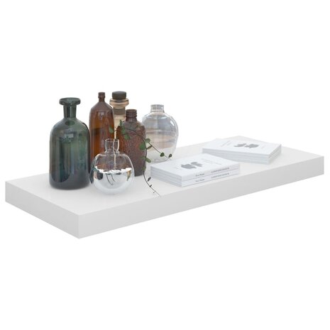 Wandschap zwevend 60x23,5x3,8 cm MDF hoogglans wit 3