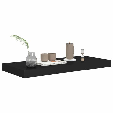 Wandschap zwevend 60x23,5x3,8 cm MDF zwart 3