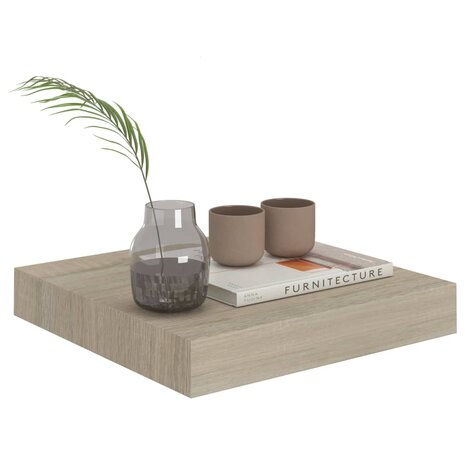 Wandschap zwevend 23x23,5x3,8 cm MDF eikenkleur 3