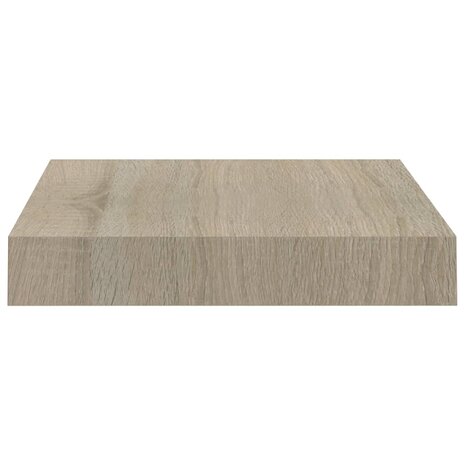 Wandschappen zwevend 2 st 23x23,5x3,8 cm MDF eikenkleurig 6