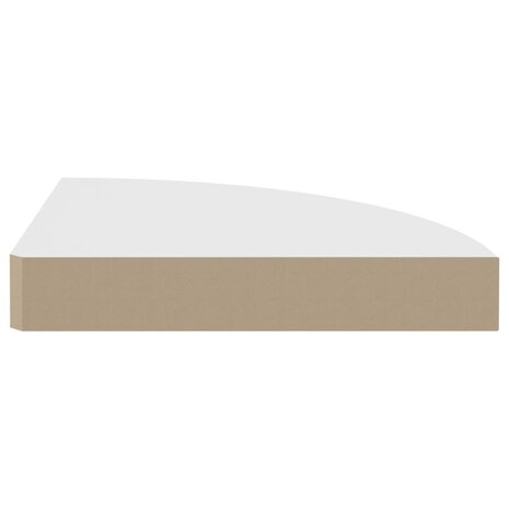 Hoekschap zwevend 25x25x3,8 cm MDF wit 4
