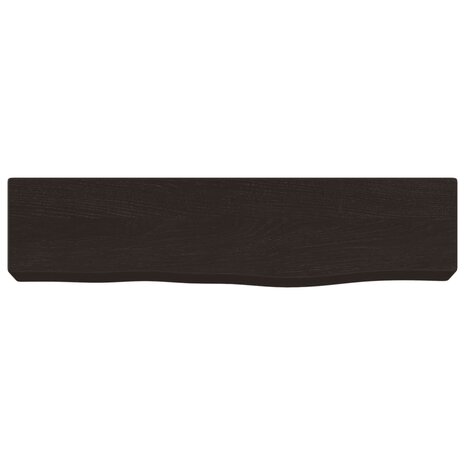 Wandschap 40x10x6 cm behandeld massief eikenhout donkerbruin 4