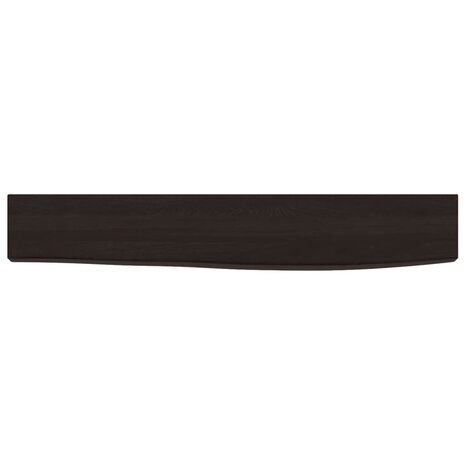 Wandschap 60x10x4 cm behandeld massief eikenhout donkerbruin 4