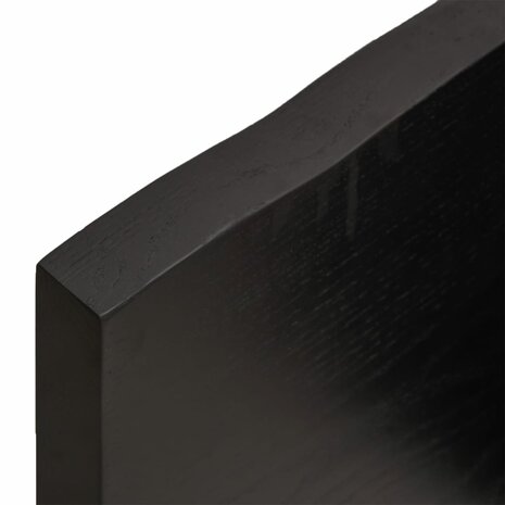 Wandschap 60x10x4 cm behandeld massief eikenhout donkerbruin 6