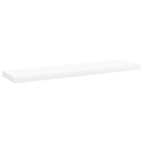 Wandschappen 4 st 40x10x1,5 cm bewerkt hout wit 2