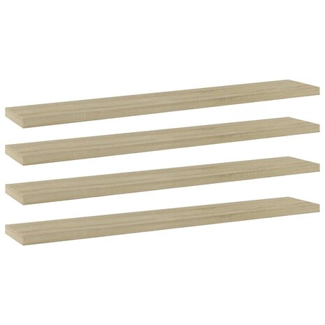 Wandschappen 4 st 60x10x1,5 cm spaanplaat sonoma eikenkleurig 1