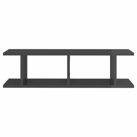 Wandschappen 2 st 75x18x20 cm bewerkt hout hoogglans grijs 5