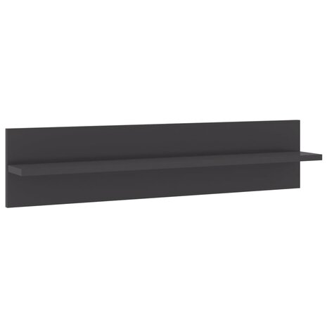 Wandschappen 2 st 80x11,5x18 cm bewerkt hout hoogglans grijs 3