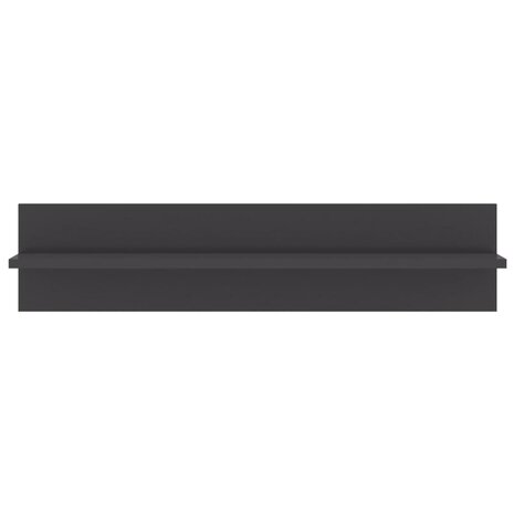 Wandschappen 2 st 80x11,5x18 cm bewerkt hout hoogglans grijs 4